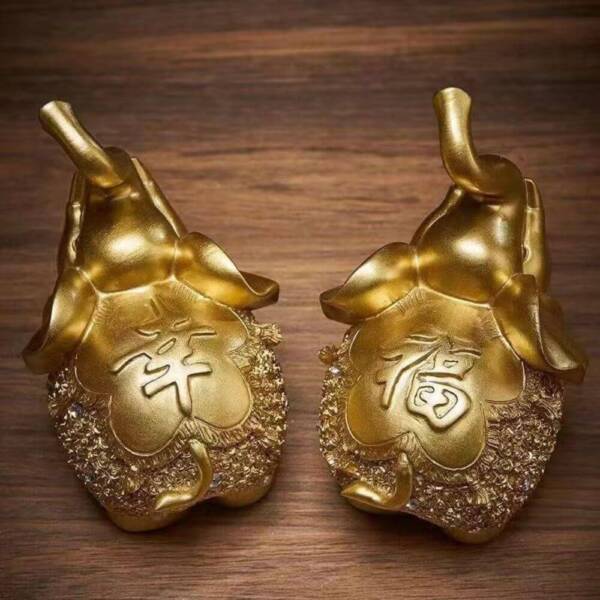 Discount Little Golden Elephant Ornament For Home and Office Sale