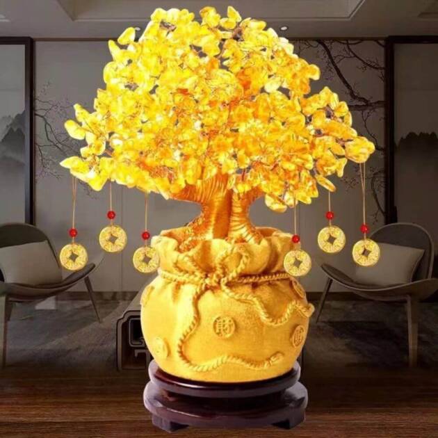 Money Tree Ornament For Recruting Fortune At Home or In the Office