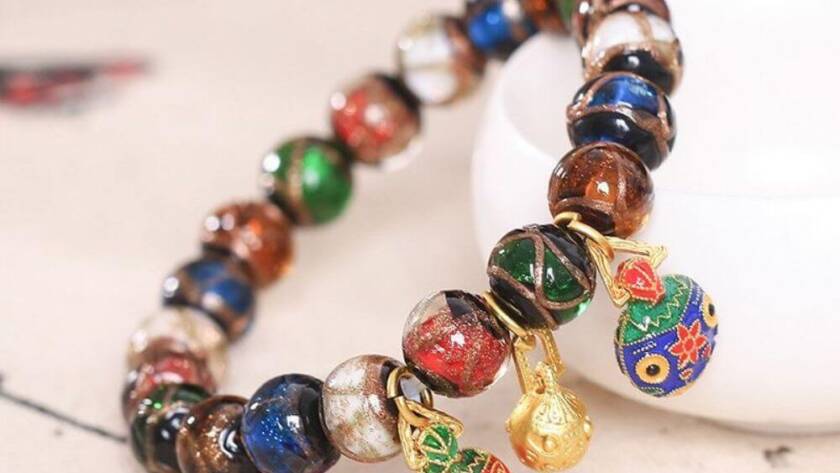 Order Insense Ash Made With Chinese Liuli Art Glass Bracelet For Zen Peace Online