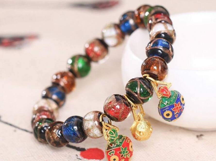Order Insense Ash Made With Chinese Liuli Art Glass Bracelet For Zen Peace Online